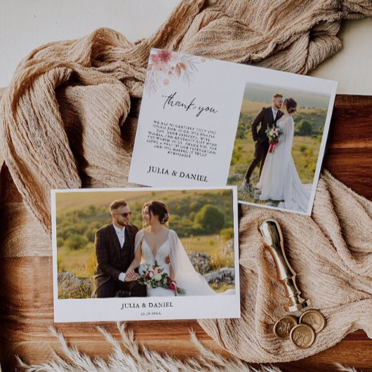 Wildflower Wedding Hartelijk dank Kaart