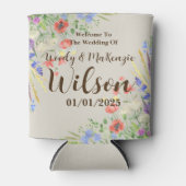 Wildflower Wedding Huggie Blikjeskoeler (Voorkant)