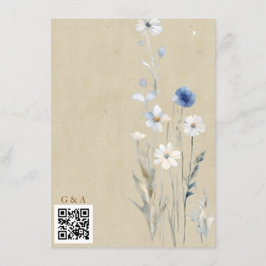 Wildflower Wedding Informatiekaartje (Achterkant)