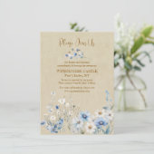 Wildflower Wedding Informatiekaartje (Staand voorkant)