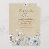 Wildflower Wedding Informatiekaartje (Voorkant / Achterkant)