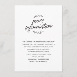 Wildflower Wedding Insert Informatiekaartje