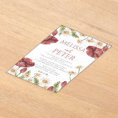  Wildflower Wedding Invitation Acryl Uitnodigingen (Laagn)