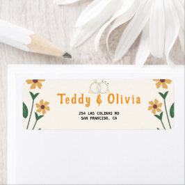 Wildflower Wedding Invitation Etiket