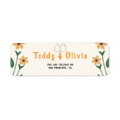 Wildflower Wedding Invitation Etiket (Voorkant)