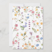 Wildflower wedding invitation kaart (Achterkant)