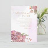 Wildflower Wedding Invitation Kaart (Staand voorkant)