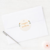 Wildflower Wedding Invitation Ronde Sticker (Envelop)
