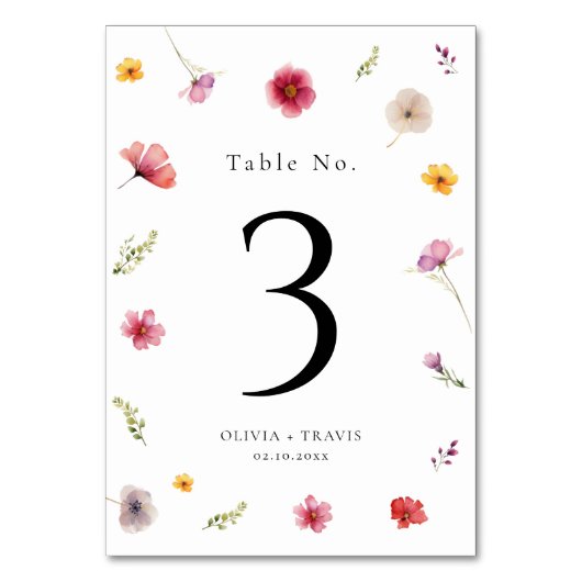 Wildflower Wedding Kaart (Voorkant)