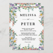 Wildflower Wedding Kaart (Voorkant / Achterkant)