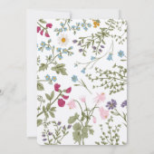 Wildflower Wedding Kaart (Achterkant)