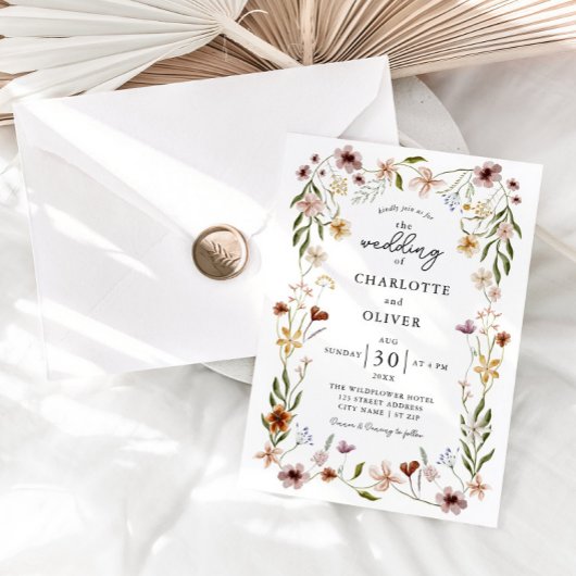 Wildflower Wedding Kaart