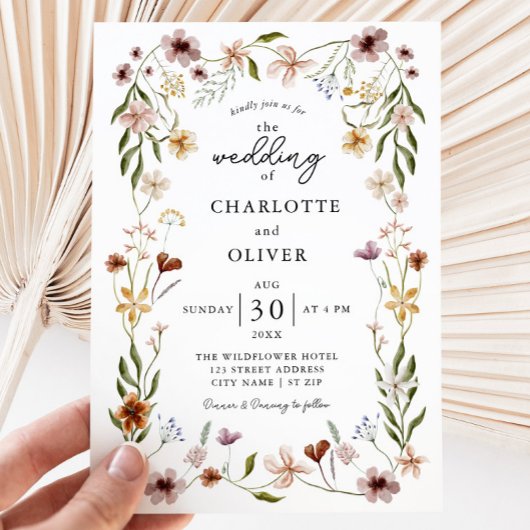 Wildflower Wedding Kaart