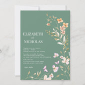 Wildflower Wedding Kaart (Voorkant)