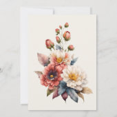 Wildflower Wedding Kaart (Achterkant)