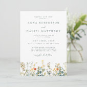 Wildflower Wedding Kaart (Staand voorkant)