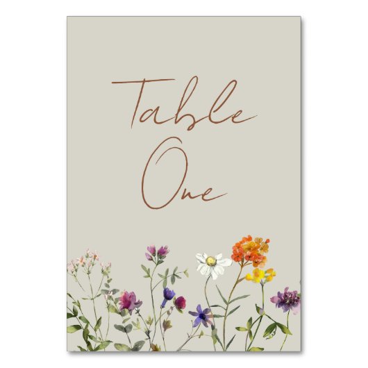 Wildflower Wedding Kaart (Voorkant)