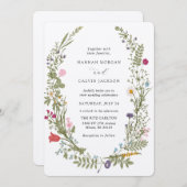 Wildflower Wedding Kaart (Voorkant / Achterkant)
