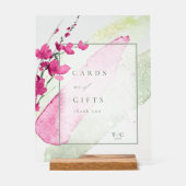 Wildflower Wedding-kaarten & Gifts Fuchsia ID954 Acryl Bord (Voorkant)