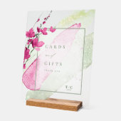 Wildflower Wedding-kaarten & Gifts Fuchsia ID954 Acryl Bord (Hoek)