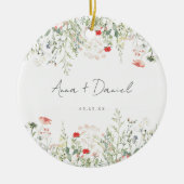 Wildflower Wedding Keramisch Ornament (Voorkant)