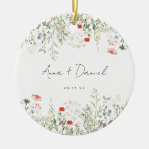 Wildflower Wedding Keramisch Ornament