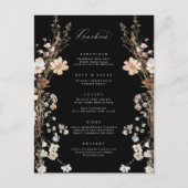 Wildflower Wedding Lunch Menu Boho Vrijgezellenfee (Voorkant)