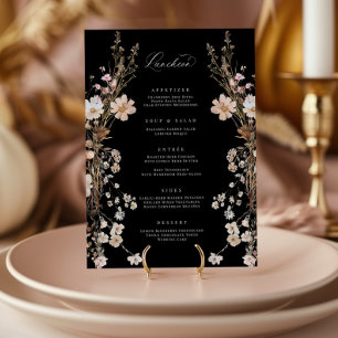 Wildflower Wedding Lunch Menu Boho Vrijgezellenfee