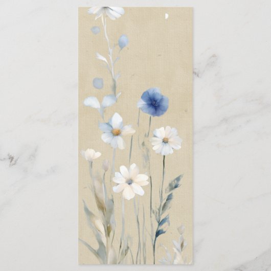 Wildflower Wedding Menu (Achterkant)