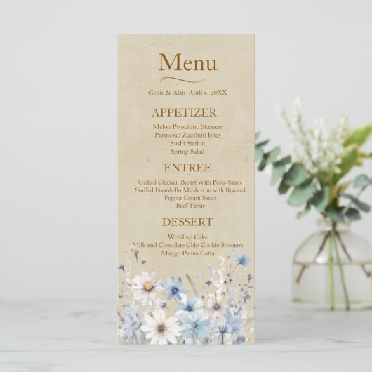 Wildflower Wedding Menu (Staand voorkant)