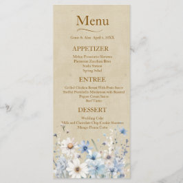 Wildflower Wedding Menu