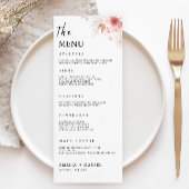 Wildflower Wedding Menu Kaarten Sjabloon