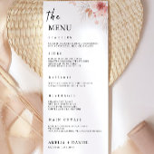 Wildflower Wedding Menu Kaarten Sjabloon