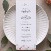Wildflower Wedding Menu Kaarten Sjabloon
