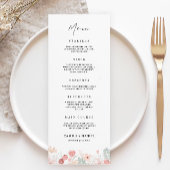Wildflower Wedding Menu Kaarten Sjabloon