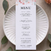 Wildflower Wedding Menu Kaarten Sjabloon