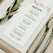 Wildflower Wedding Menu Kaarten Sjabloon