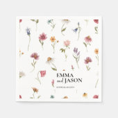 Wildflower Wedding Napkins Servet (Voorkant)