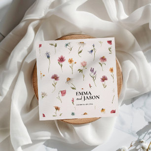 Wildflower Wedding Napkins Servet