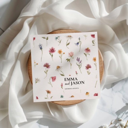 Wildflower Wedding Napkins Servet