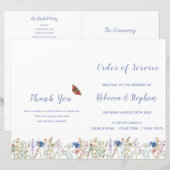 Wildflower Wedding Order of Service (Voorkant / Achterkant)