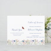 Wildflower Wedding Order of Service (Staand voorkant)