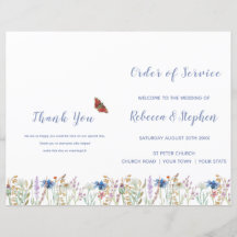 Wildflower Wedding Order of Service