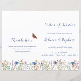 Wildflower Wedding Order of Service