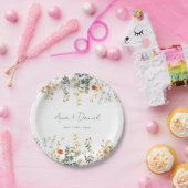 Wildflower Wedding Papieren Bordje (Feest)