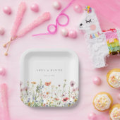 Wildflower Wedding Papieren Bordje (Feest)