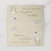 Wildflower Wedding Plaatskaartje (Buitenkant ongevouwen)