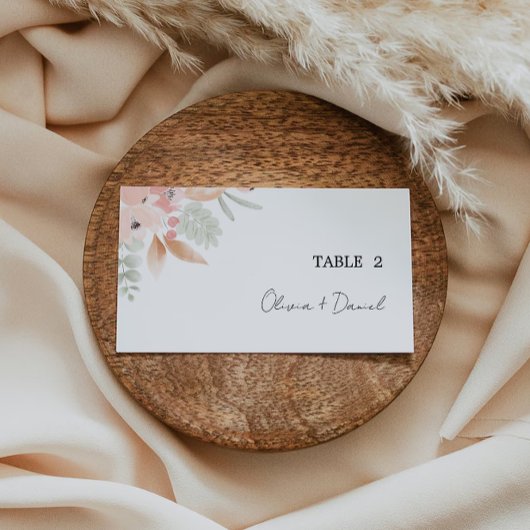 Wildflower Wedding Place Cards Sjabloon