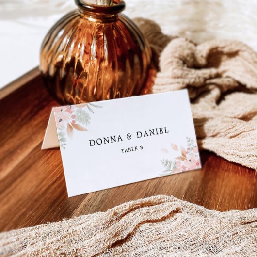Wildflower Wedding Place Cards Sjabloon