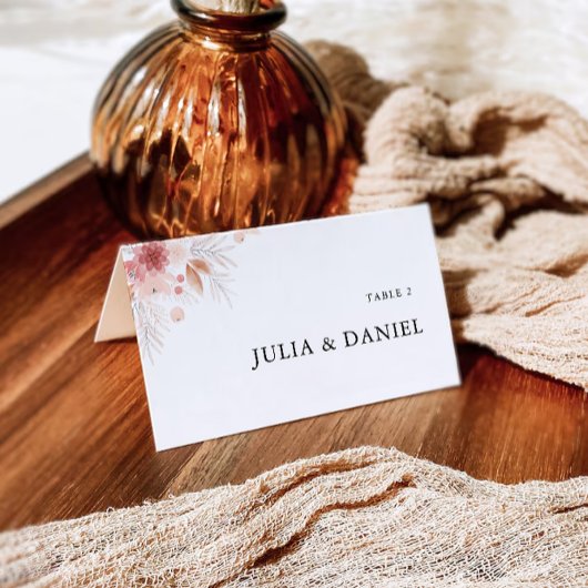 Wildflower Wedding Place Cards Sjabloon